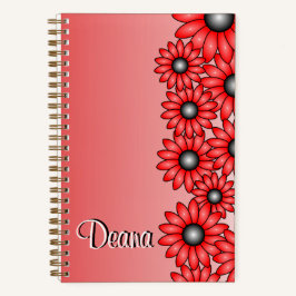 Red Blume Notebook für Office, School Notizbuch