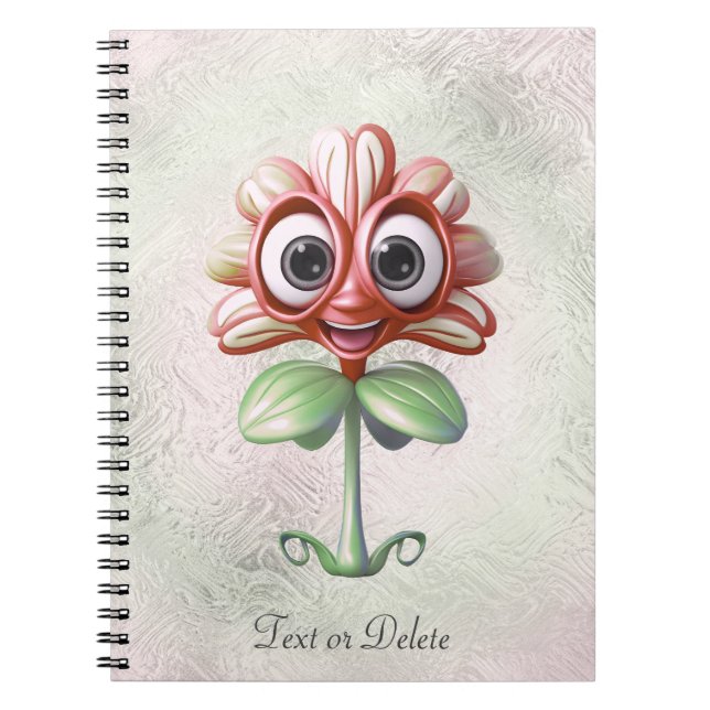 Red Blume Notebook Notizblock (Vorderseite)