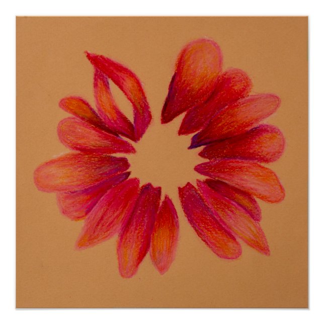 Red Blume Poster (Vorderseite)