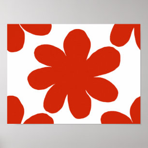 Red Blume Poster