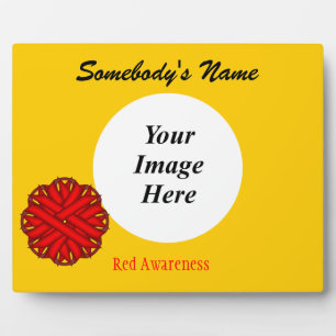 Red Blume Ribbon Template von Kenneth Yoncich Fotoplatte