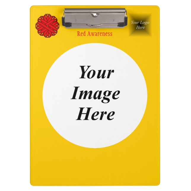 Red Blume Ribbon Template von Kenneth Yoncich Klemmbrett (Vorderseite)