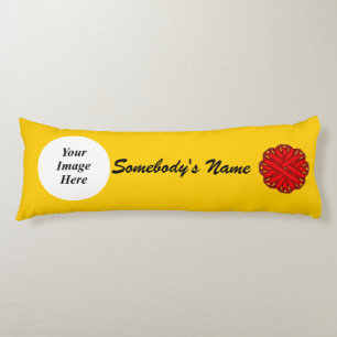 Red Blume Ribbon Template von Kenneth Yoncich Seitenschläferkissen