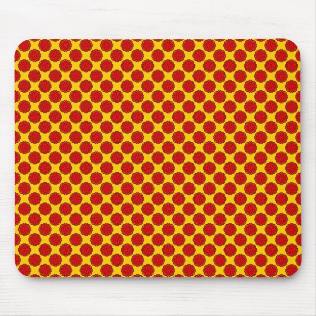 Red Blume Ribbon von Kenneth Yoncich Mousepad (Vorne)