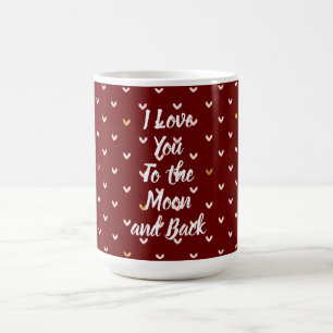 Red Blush Pink Gold Herzen Kaffeetasse