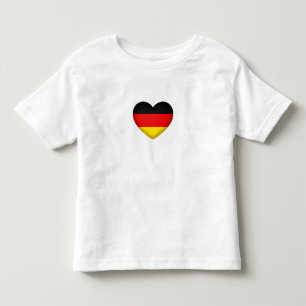 Red Blwck Gold Herzemblem Kleinkind T-shirt