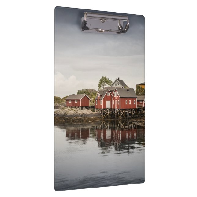 Red Boat Houses Klemmbrett (Rechts)