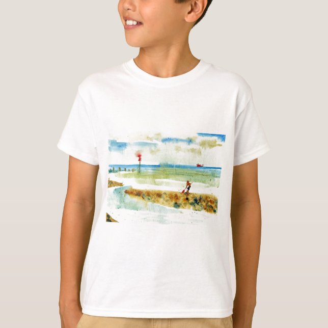 Red Boat in Mundesley, Norfolk T-Shirt (Vorderseite)