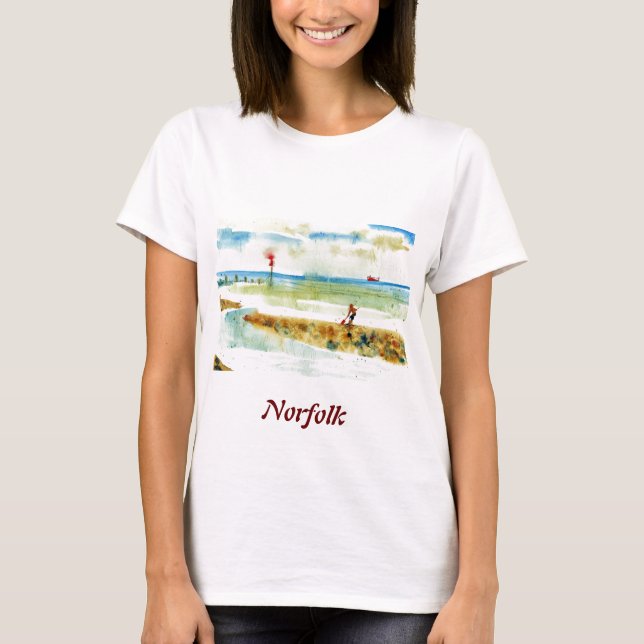 Red Boat in Mundesley, Norfolk T-Shirt (Vorderseite)