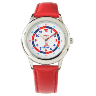 Red Boat Kids Learning Watch   Hin- und Minutenlei Armbanduhr