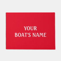 Red Boat Name Dock Mat