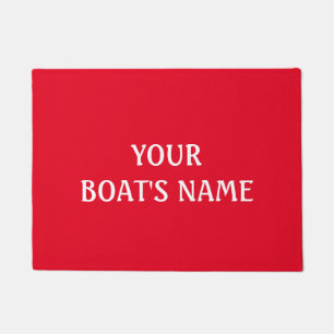 Red Boat Name Dock Mat Fußmatte