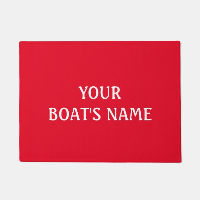 Red Boat Name Dock Mat Fußmatte (Vorderseite)