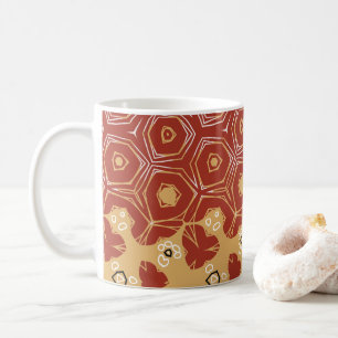Red Boho Geometric Abstrakt 2 Kaffeetasse