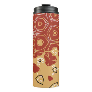 Red Boho Geometric Abstrakt 2 Thermosbecher