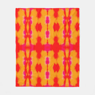 Red Boho Mode. Persischer Teppich. Wasserfarbschic Fleecedecke