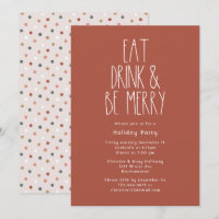 Red Boho Polka Dot Weihnachten trinken Drink sei f
