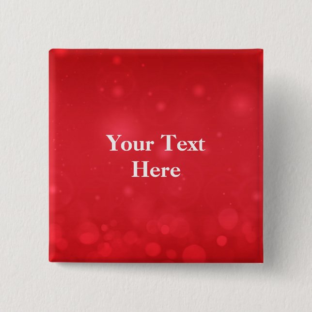 Red Bokeh Design TEMPLATE Button (Vorderseite)