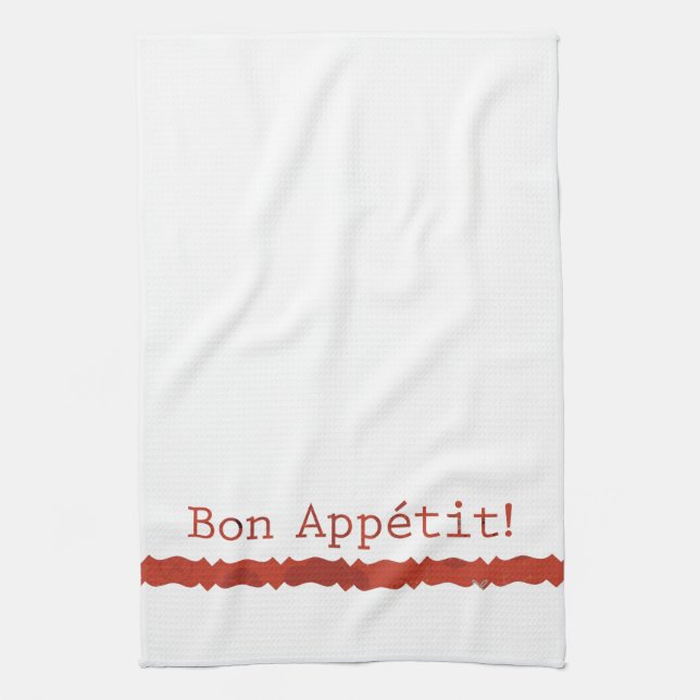Red Bon Appétit Teetuch Handtuch Handtuch (Vertikal)