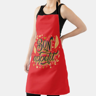 Red "Bon Appetite" Schürze