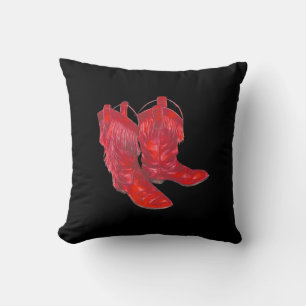 Red Boots Throw Kissen