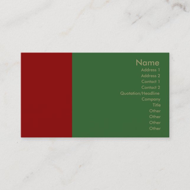 Red Border Business Card Visitenkarte (Vorderseite)
