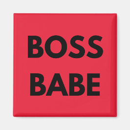 Red Boss Babe Magnet