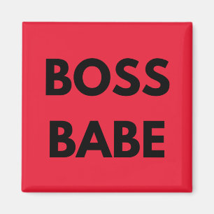 Red Boss Babe Magnet