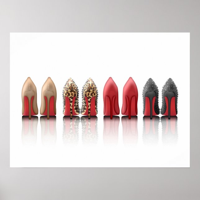 Red Bottoms Stilettos Heelses Collection Poster (Vorne)