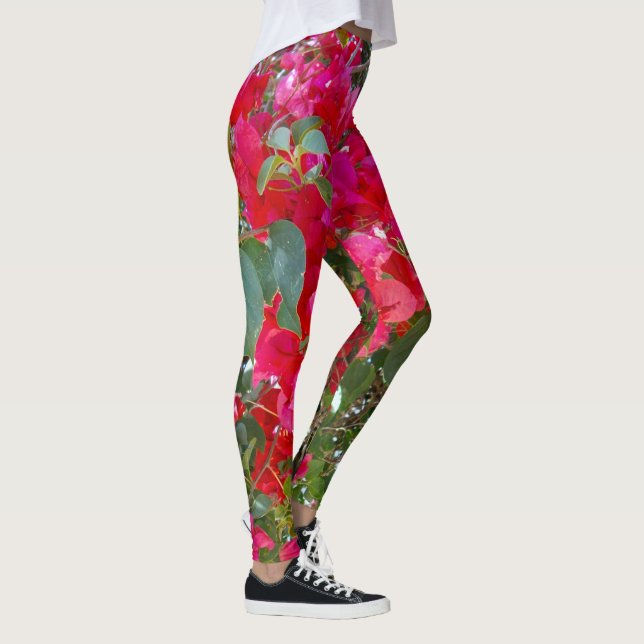 Red Bougainvilleas Leggings (Rechts)