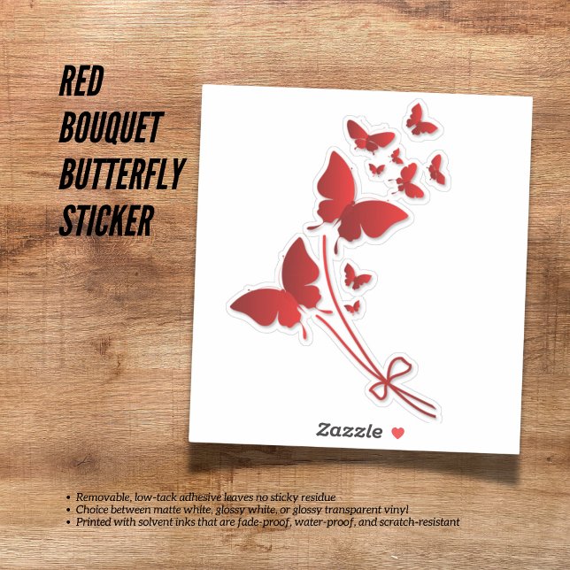 Red Bouquet Butterfly Sticker (The Butterfly Studio
Red Bouquet Butterfly Sticker)