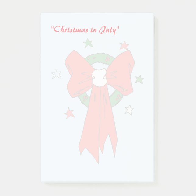 Red Bow - Anmerkungen Post-it Klebezettel (Vorderseite)