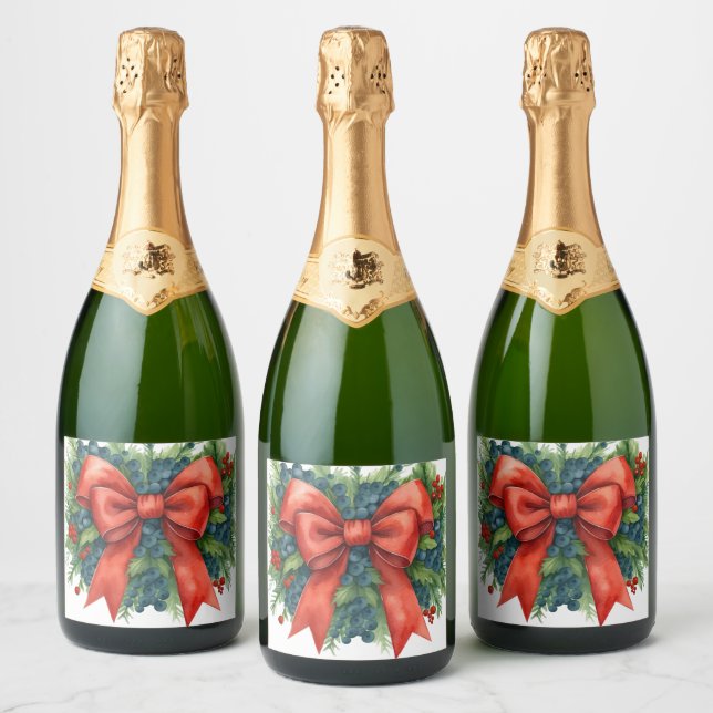 Red Bow Baby Shower Christmas Brunch (Flaschen)