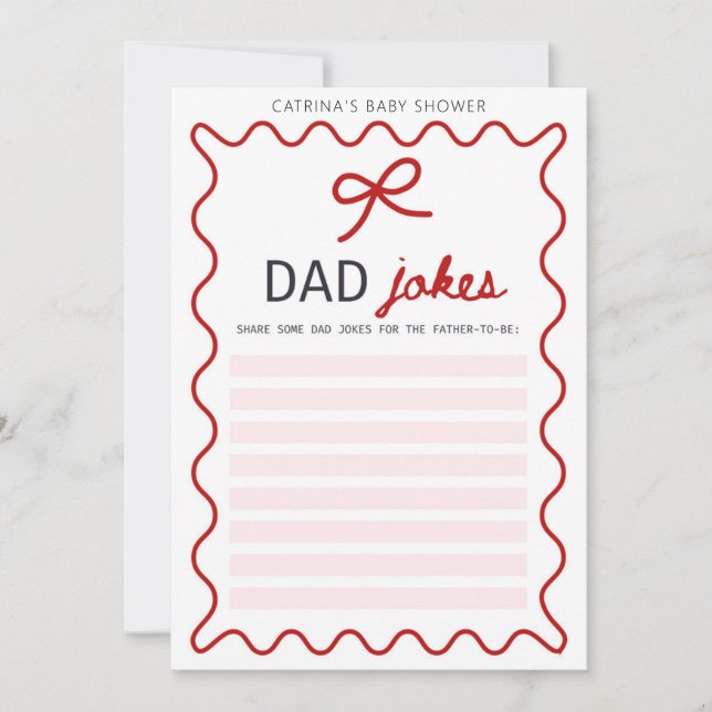 Red Bow Baby Showroom - Bearbeitbarer Name, 12x18 Einladung (Vorderseite)