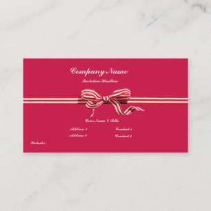 Red Bow Business Cards Visitenkarte