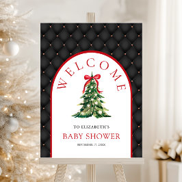 Red Bow Christmas Tree Baby Dusche Begrüßungszeich
