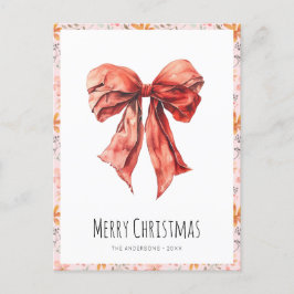 Red Bow Coquette Minimalistisch Weihnachten