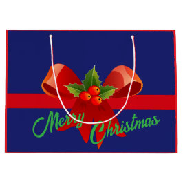 Red Bow Frohe Weihnachten Große Geschenktüte