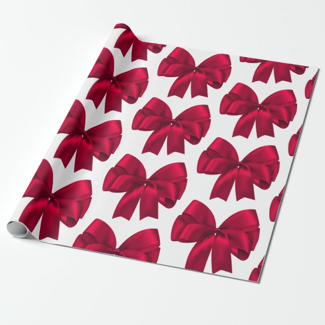 Red Bow Geschenkpapier (Ungerollt)