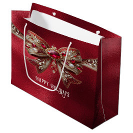 Red Bow Holiday Geschenktasche Große Geschenktüte