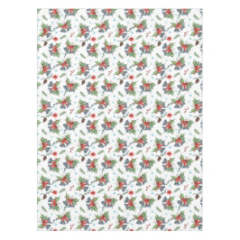 Red Bow Holly Christmas Bells Pattern Tischdecke