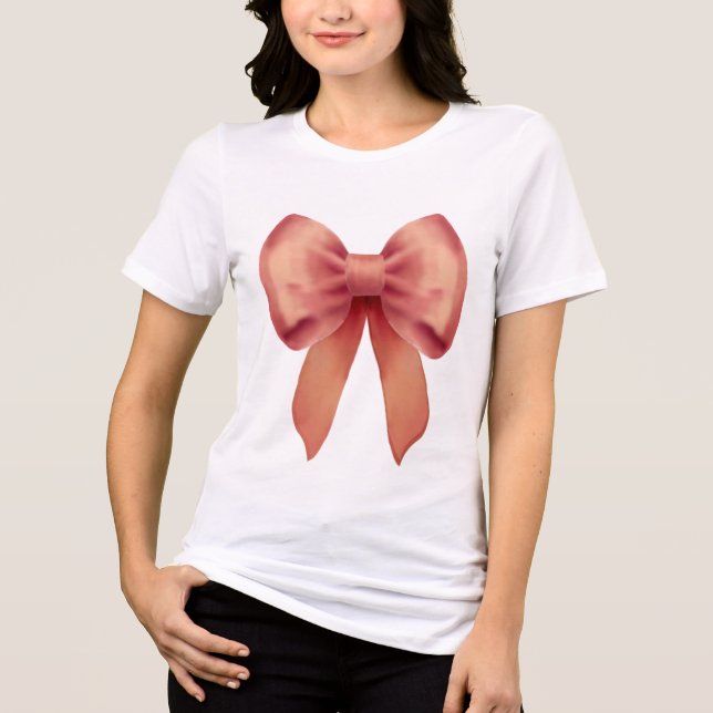 Red Bow Krawatte Ribbon T - Shirt (Vorderseite)