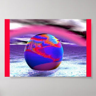 Red Bow Sphere Poster