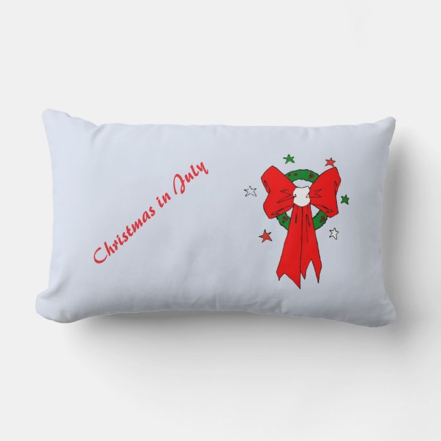 Red Bow - Throw Pillow Lendenkissen (Vorderseite)