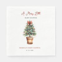 Red Bow Weihnachtsbaum Merry Little Baby Shower