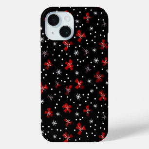 Red Bow Winter Pattern Case-Mate iPhone Hülle