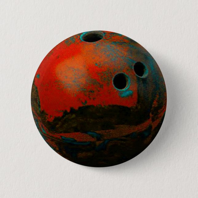 Red Bowling Ball anpassen Button (Vorderseite)