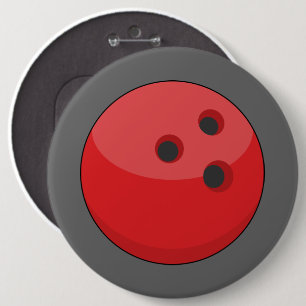 Red Bowling Ball Button