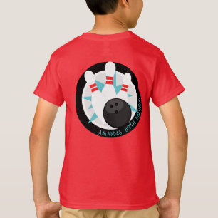 Red Bowling Event Shirt + Name auf der Vordertafel