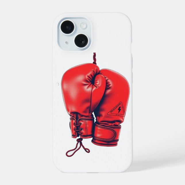 Red Boxing Gloves iPhone 15 Hülle (Rückseite)